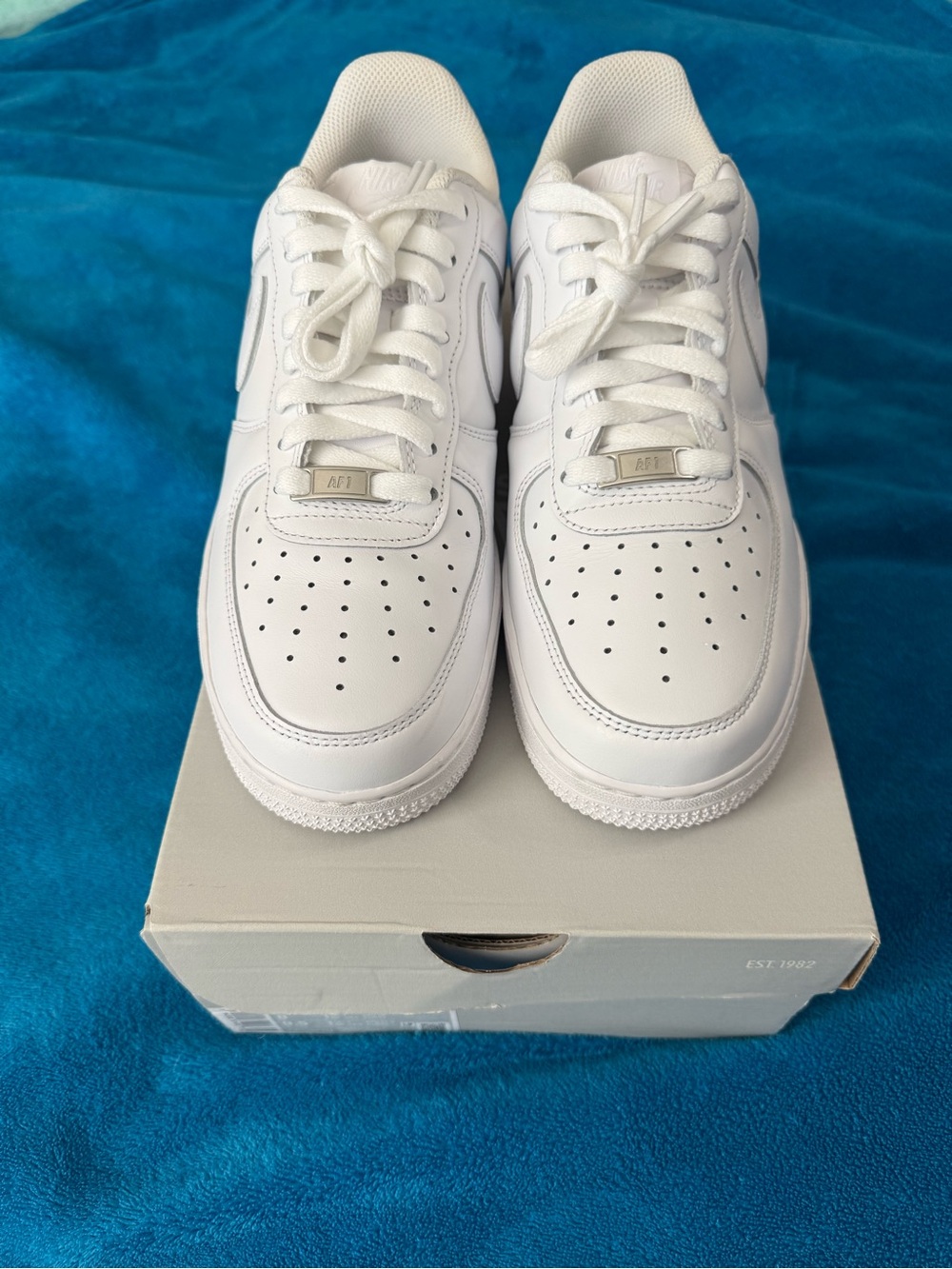 Nike Air Force 1 '07 "Triple White" Sneakers in men's size 8